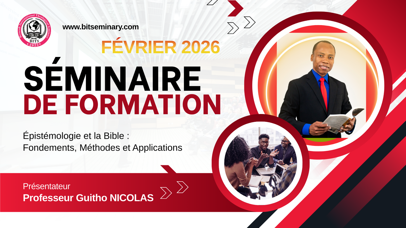 Séminaire de Formation – Épistémologie et la Bible: Samedi 28 février 2026